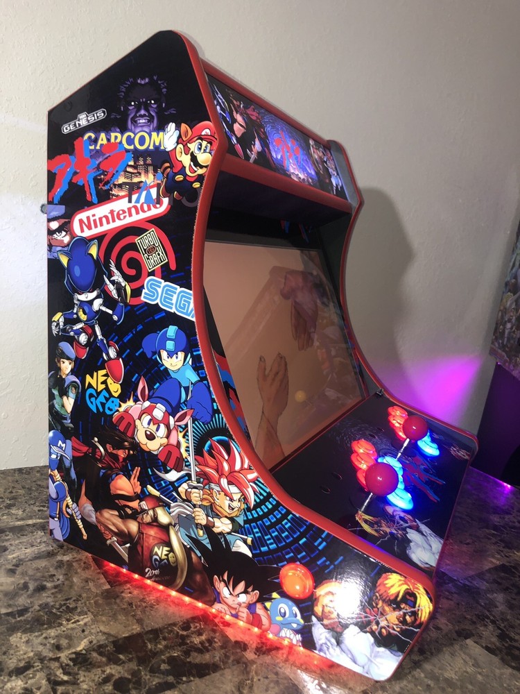 FULLY LOADED Multicade Tabletop Bartop Arcade Cabinet Raspberry pi build