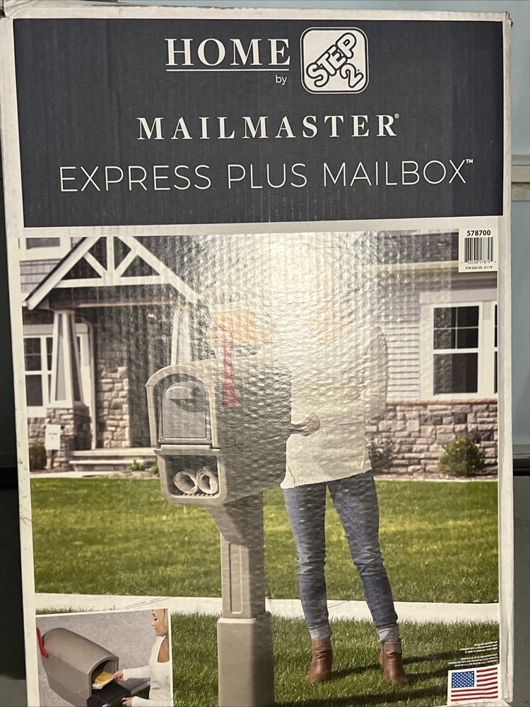 STEP2 MAILMASTER Express Plus Plastic Mailbox, Newspaper Slot Model 578700
