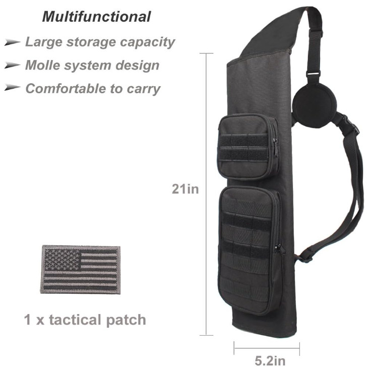 Archery Back Arrows Quiver Bag Molle System Hunting Shooting Target Practice