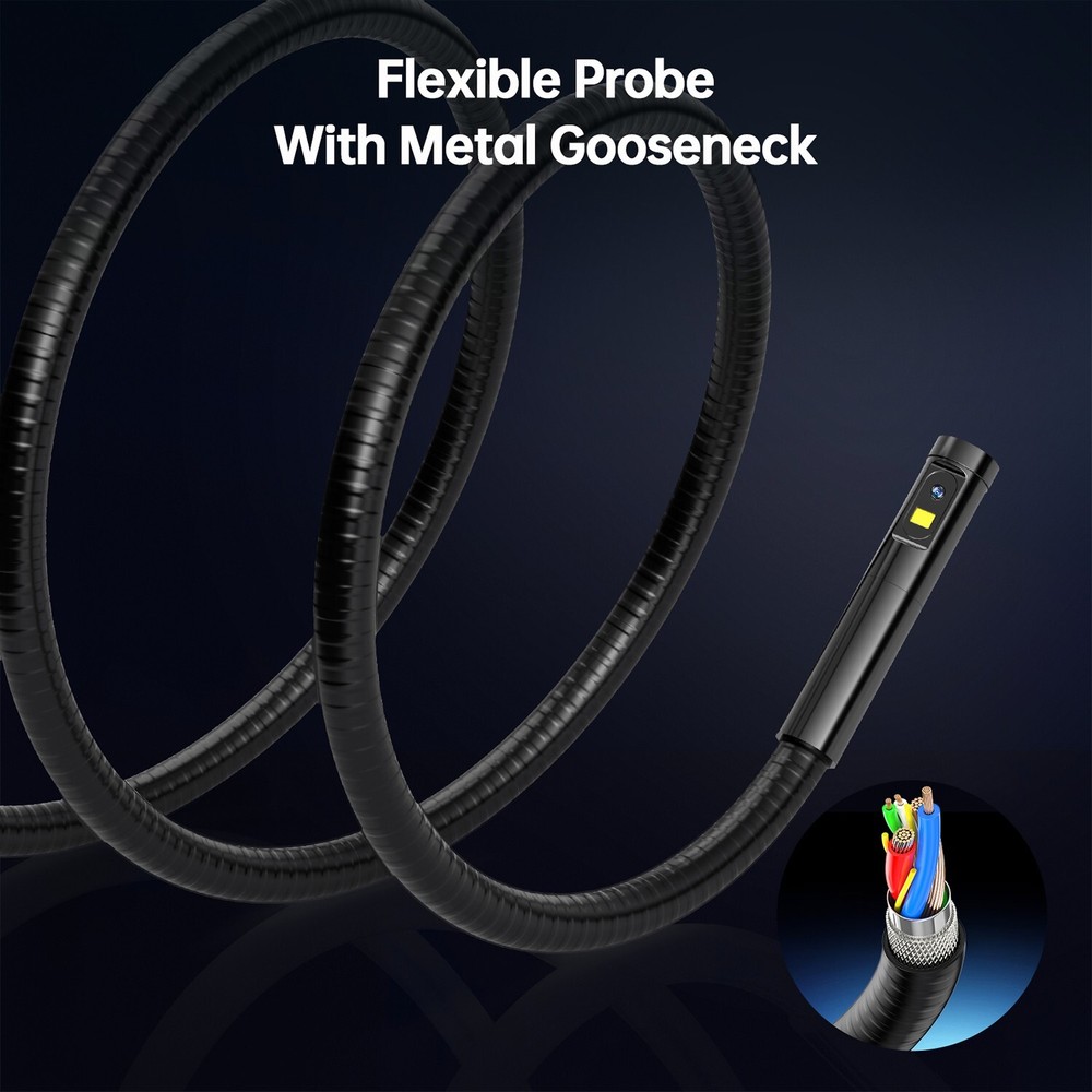 Triple Lens Borescope Inspection Camera Teslong Digital Video Scope Camera 16ft