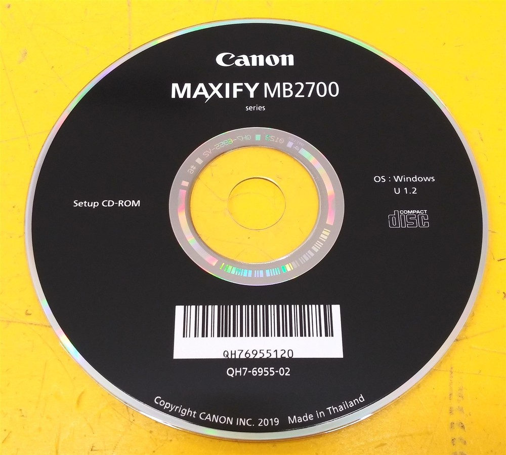 ⭐️⭐️⭐️⭐️⭐️ Canon Maxify MB2700 Series Setup CD Disc for Windows QH7-6955-02