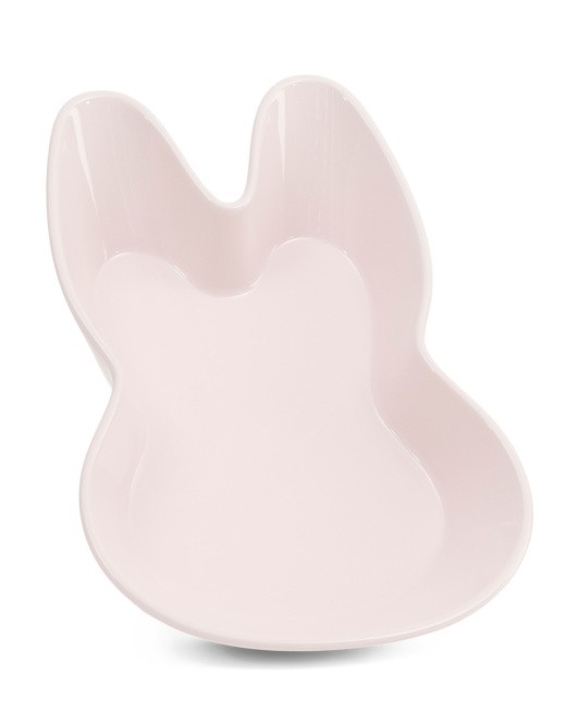 New Pink R Squared Dining 12" Bunny Shaped Ceramic Baker Easter Spring Dish