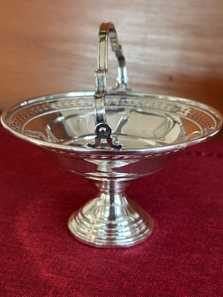 Antique El-Sil-Co Sterling Silver 2701 Cemented Base Compote