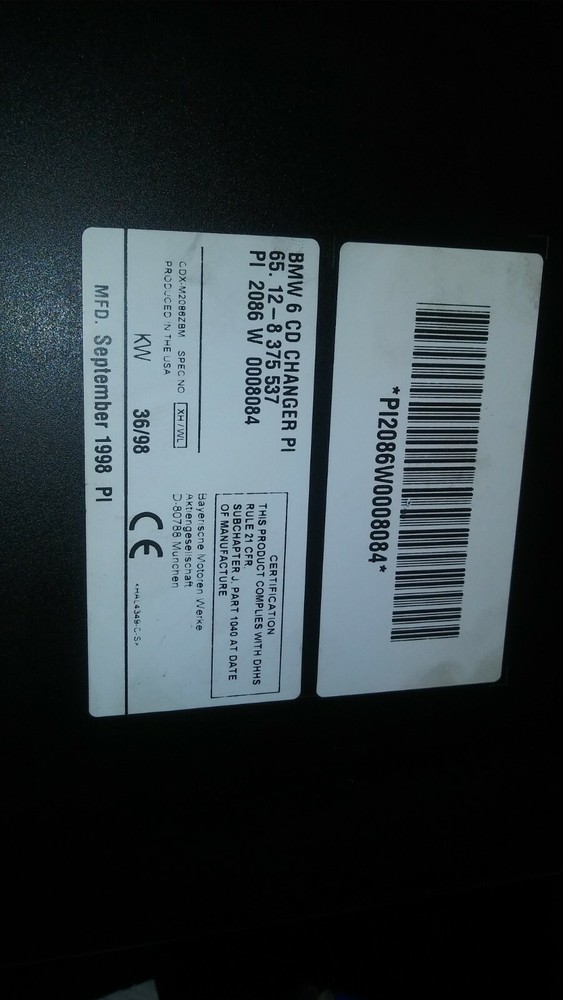 BMW 6 Disc PI CD Changer E38 E39 E53 X5