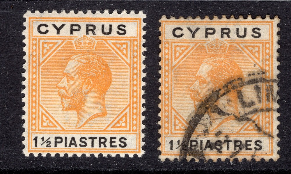 CYPRUS 1921 Mint/used SG 91 Very Fine cv £25 Script CA Fine centering