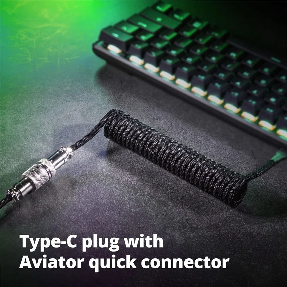 Keyboard Wire Keyboard Coiled Cable Type-C Usb Cable Mechanical Keyboard Cable
