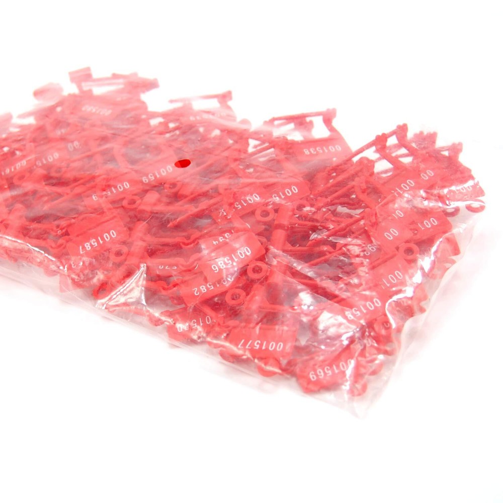 100Pcs Plastic Security Padlock Seals Numbered Tamper Proof Luggage Plastic Tags