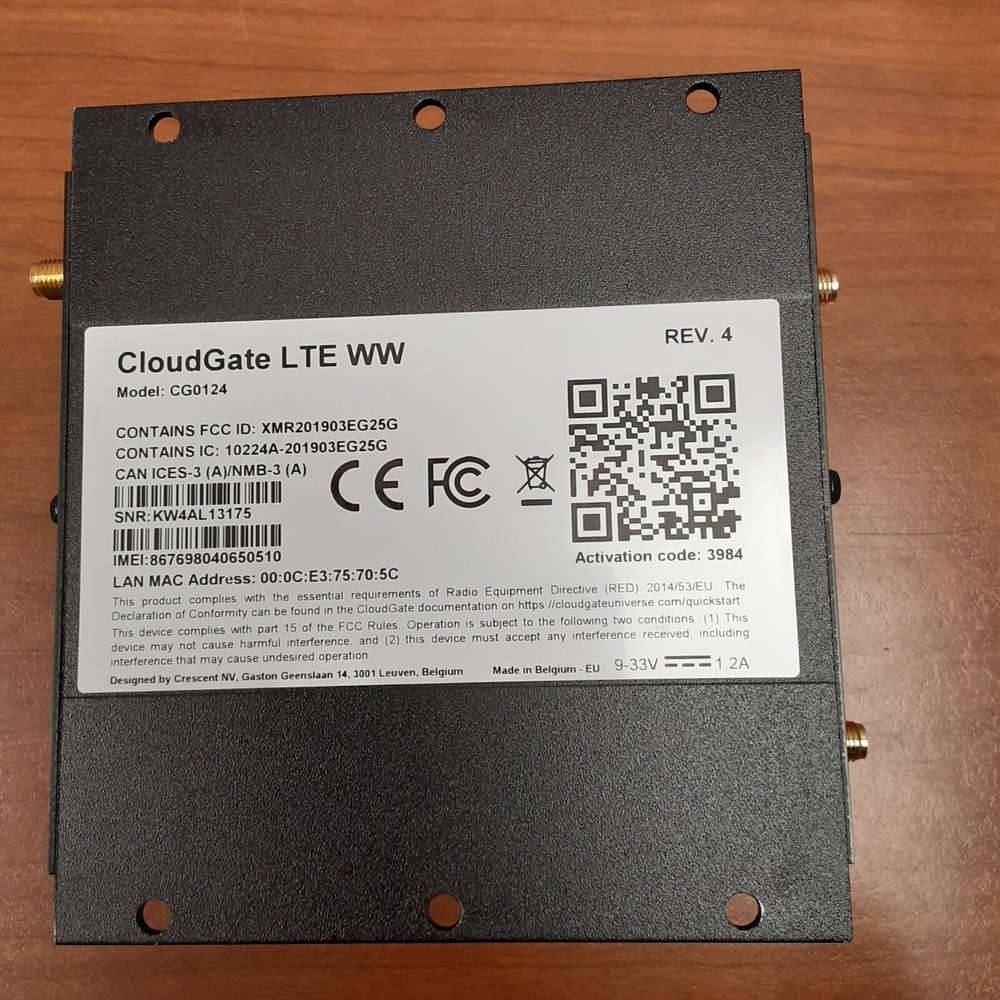 CloudGate CG0124-12135 Router/Modem with Power Supply.