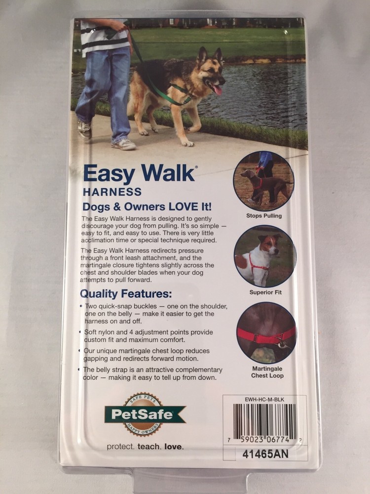 PetSafe Easy Walk Harness Medium Black/Silver