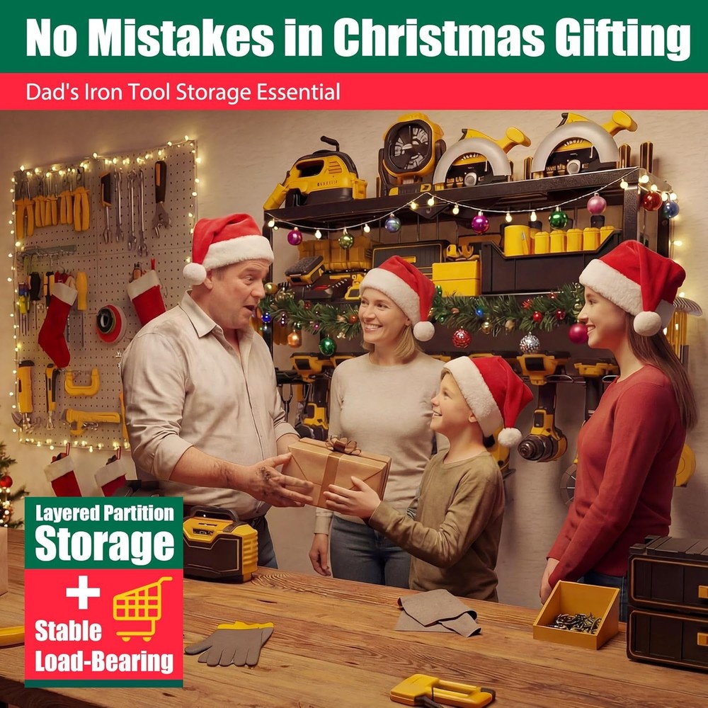 Power Tool Organizer 7 Drill Holder Tool Organizer Storage & Organization Garage