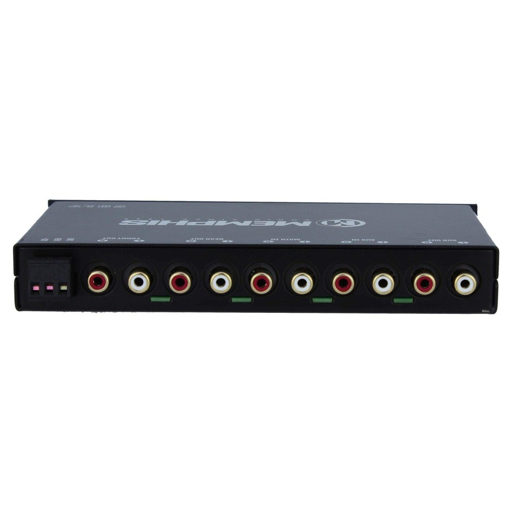 Memphis Audio EQL7 7 Band Graphic EQ 8V Output Aux Input Blue LED Backlight
