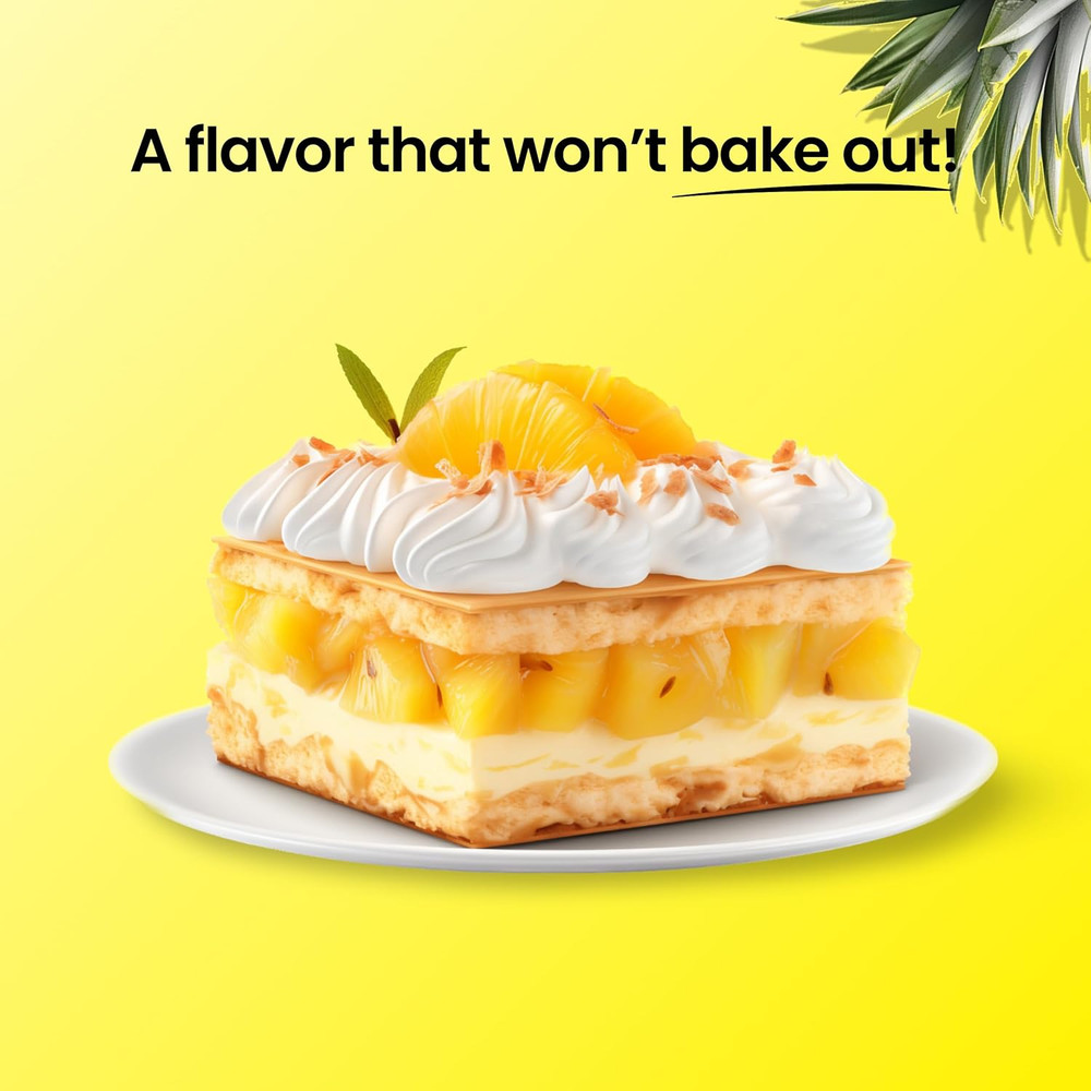 LorAnn Pineapple Bakery Emulsion, 4 oz - Intense Pineapple Flavor Extract for Ba