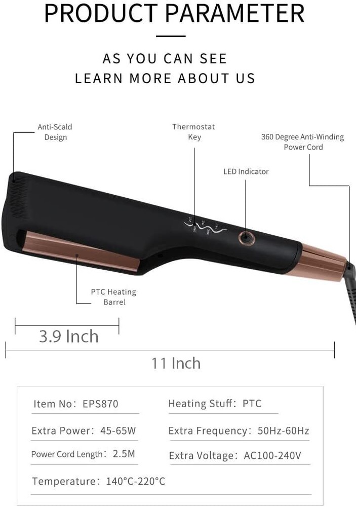 Double Barrel Ceramic Hair Waver, Beach Wave Egg Roll Curling Iron Styling Tool