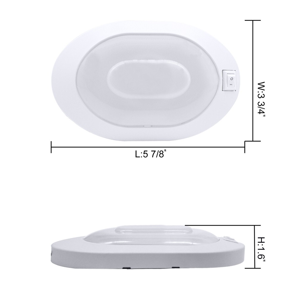 6" RV LED 12V Pancake Light Interior Lighting Ceiling Dome Lamp Camper Trailer