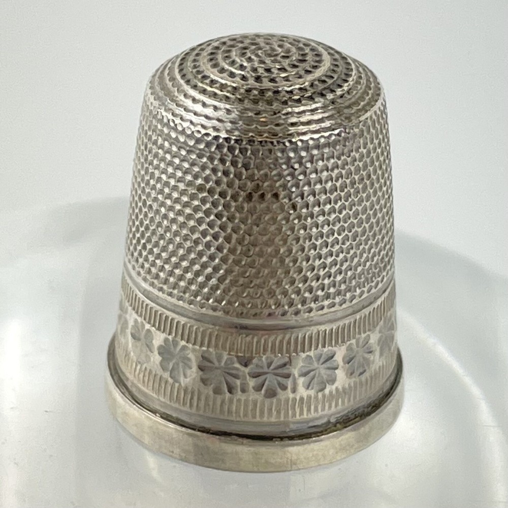 Vintage Solid Sterling Silver Thimble 2cm Probably David Hollander 1981 L #6