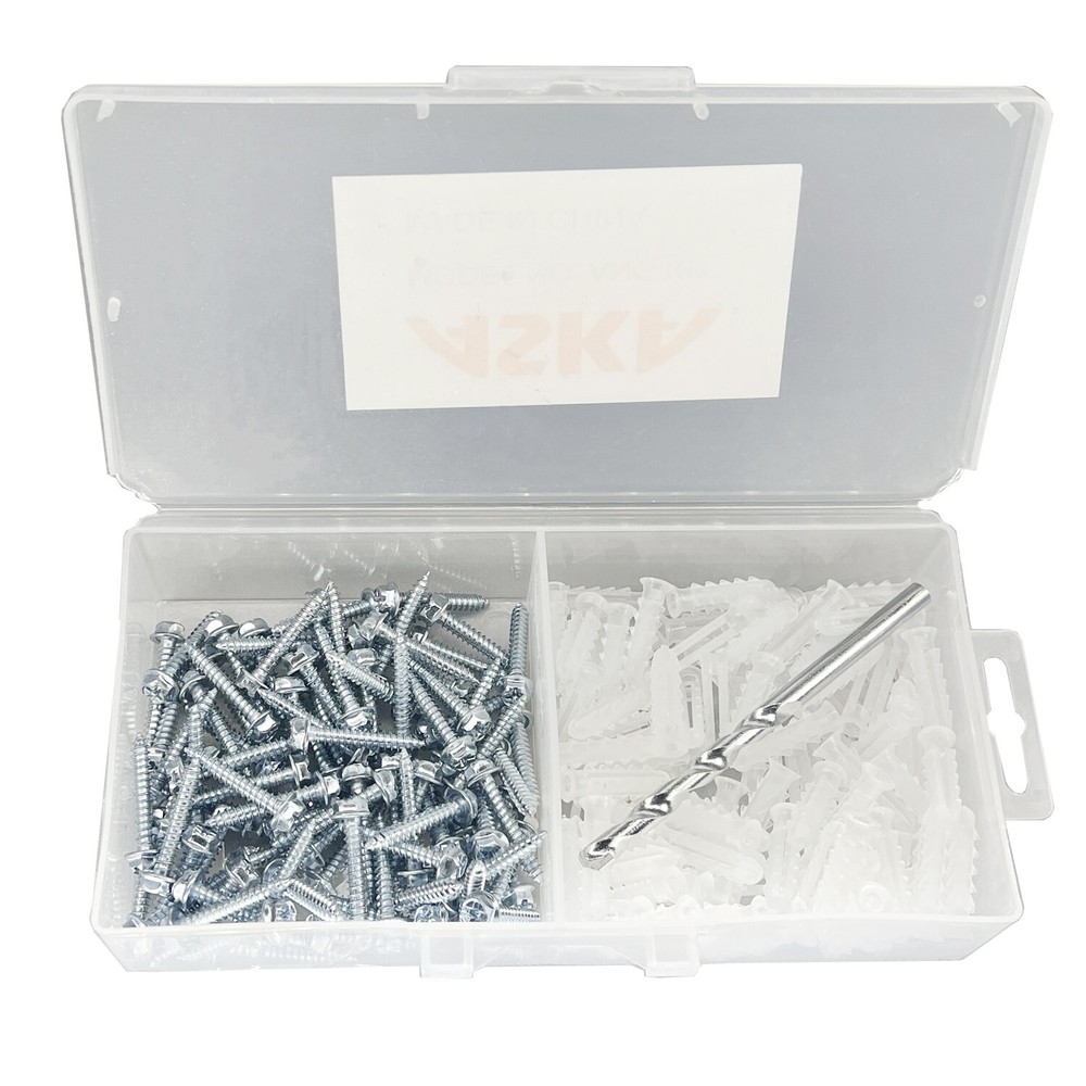 Anchor kit with  1/4" Masonry bit  #8  sharp teeth anchor and 1" screws 100pcs
