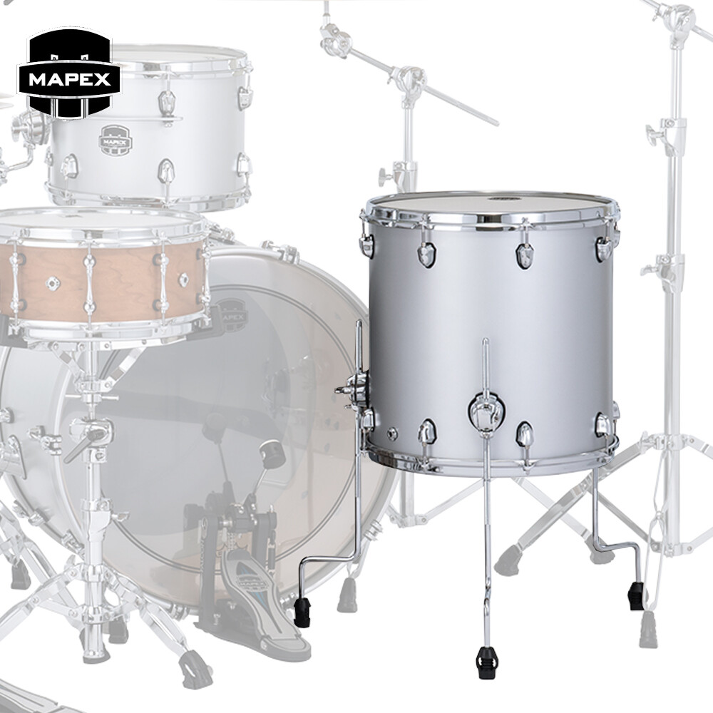Mapex Saturn Evolution 18" X 16" Maple Floor Tom Iridium Silver SEF1816MPD