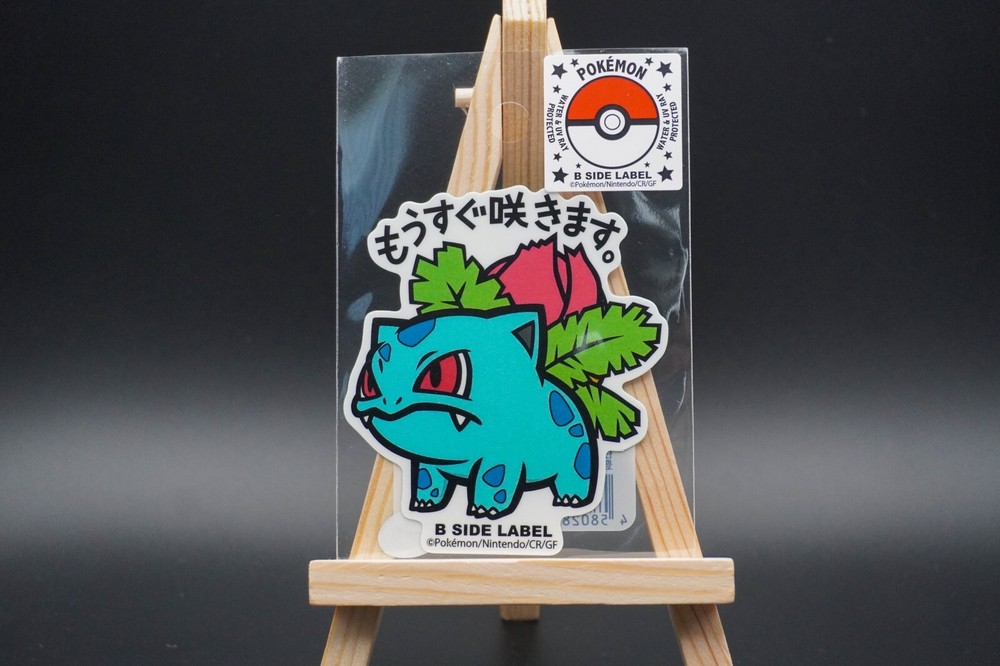 Bulbasaur-Venusaur Starter Evolution B SIDE LABEL Sticker Pokemon Center Japan