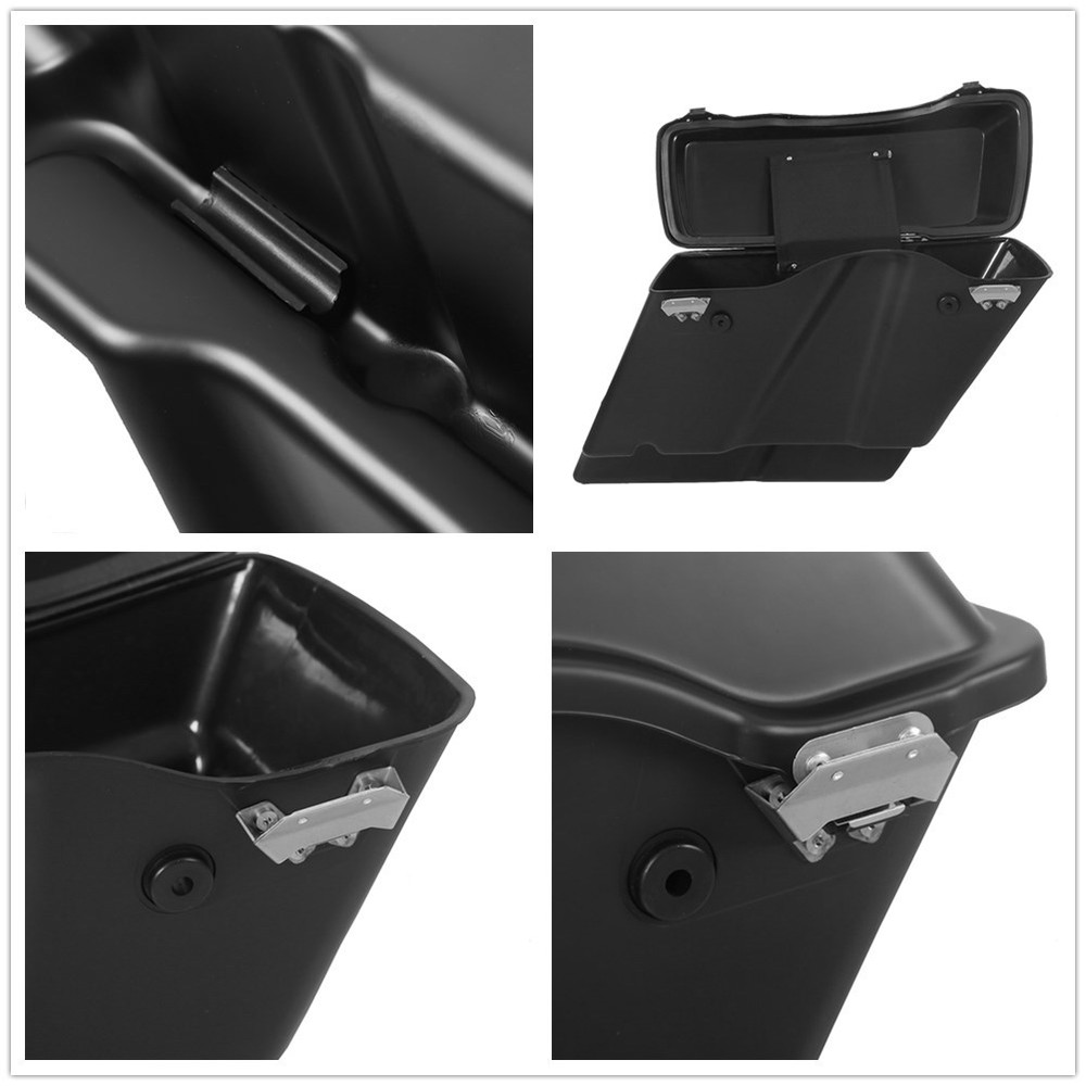 Matte Black 5" Saddlebag Conversion Bracket Fit For Harley Softail Deluxe 84-17