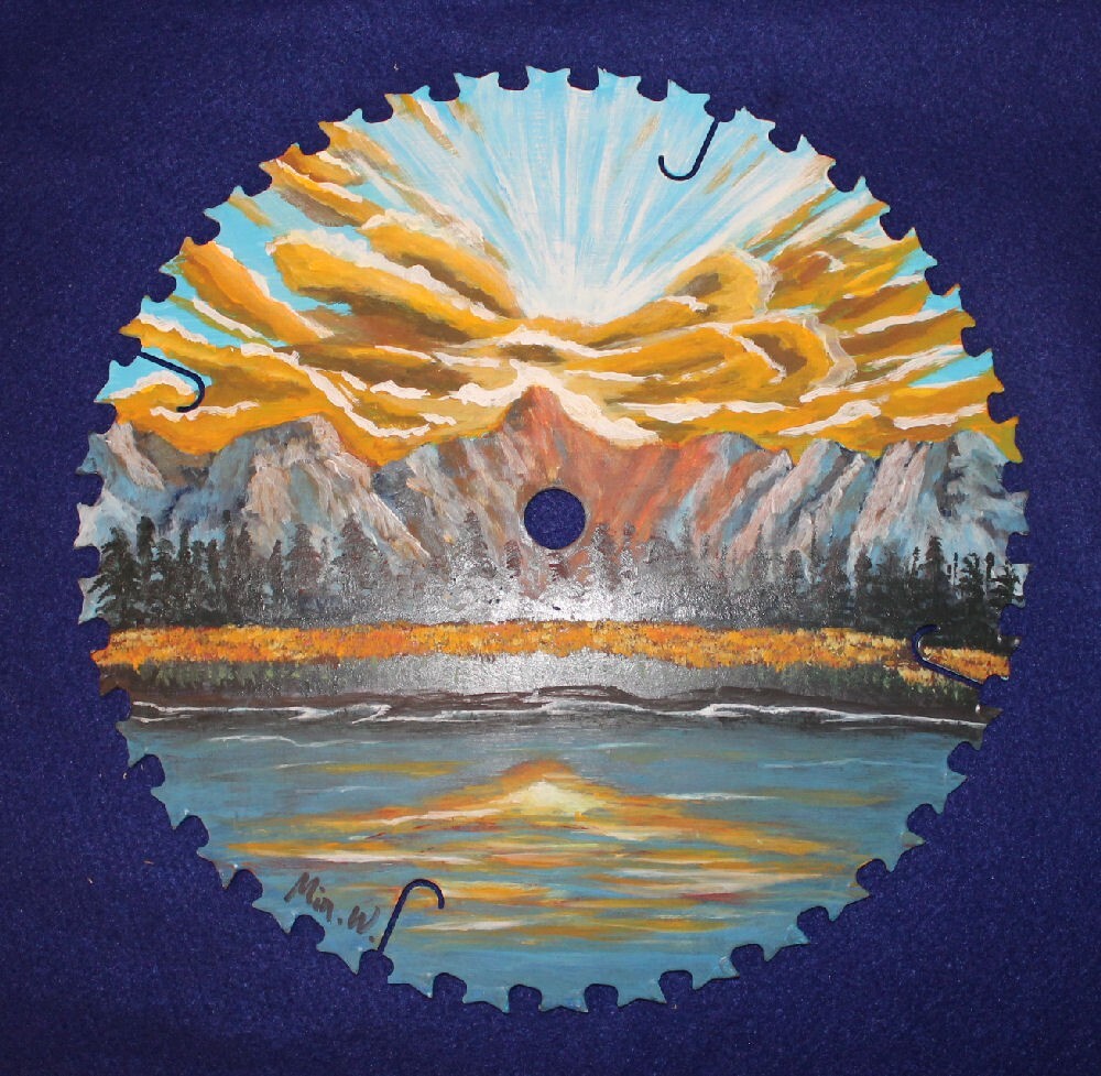 Hand-Painted 10 Inch Circular Saw Blade