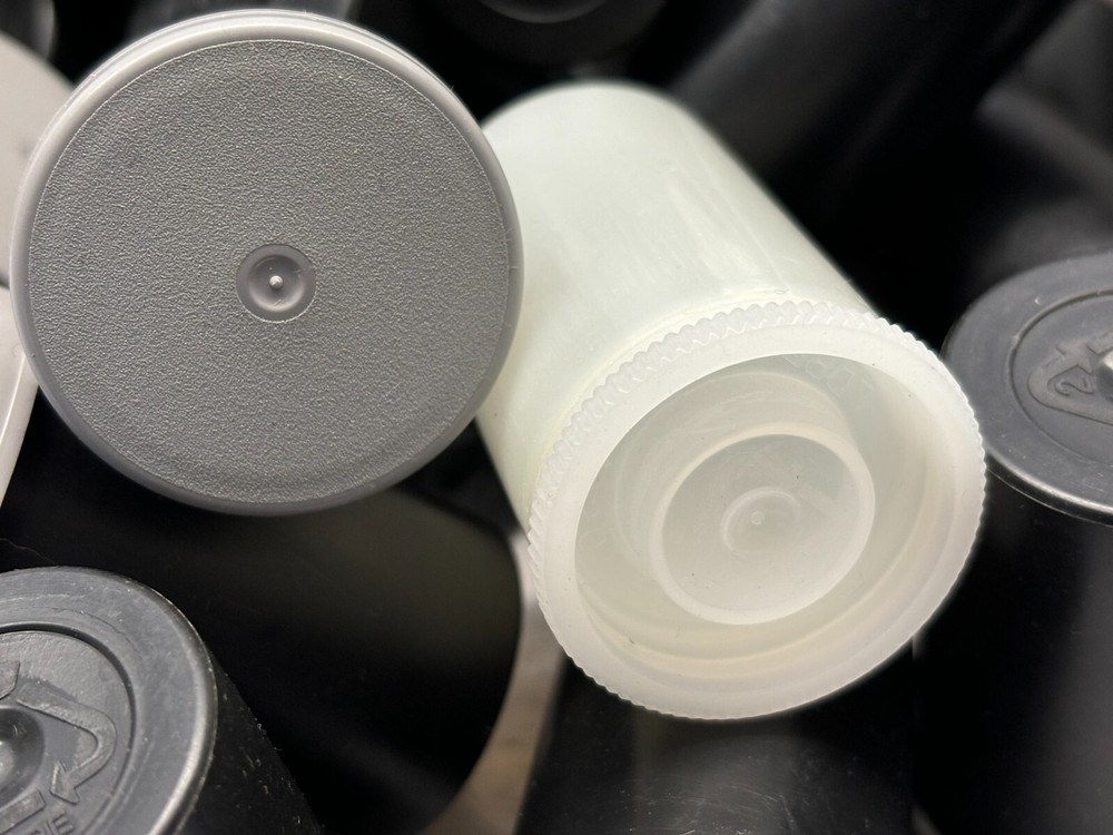 175 Empty 35mm Plastic Containers w/Lids