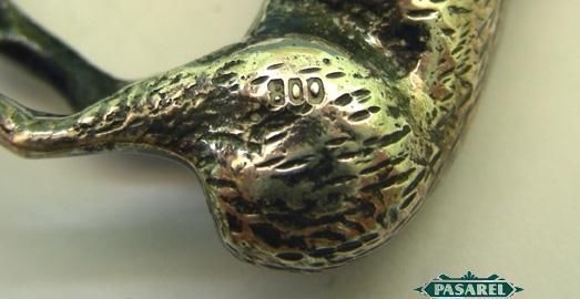 Solid Silver Fawn Miniature Figure Germany Ca 1900