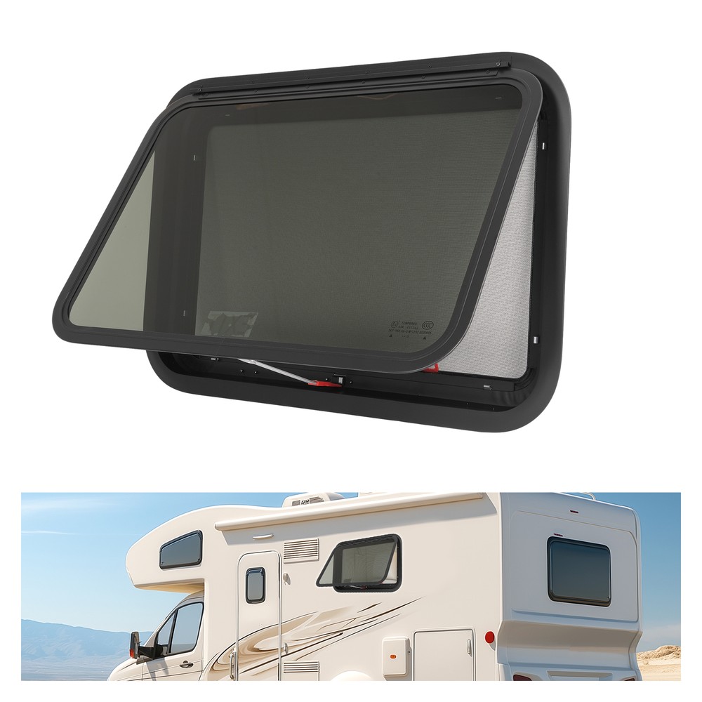 30"x20" For RV Camper Window Emergency Push Out Tinted Glass Exit Window w/Trim