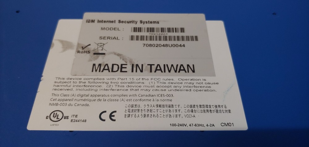 IBM Internet Security Systems Proventia Network MX3006 Security Appliance