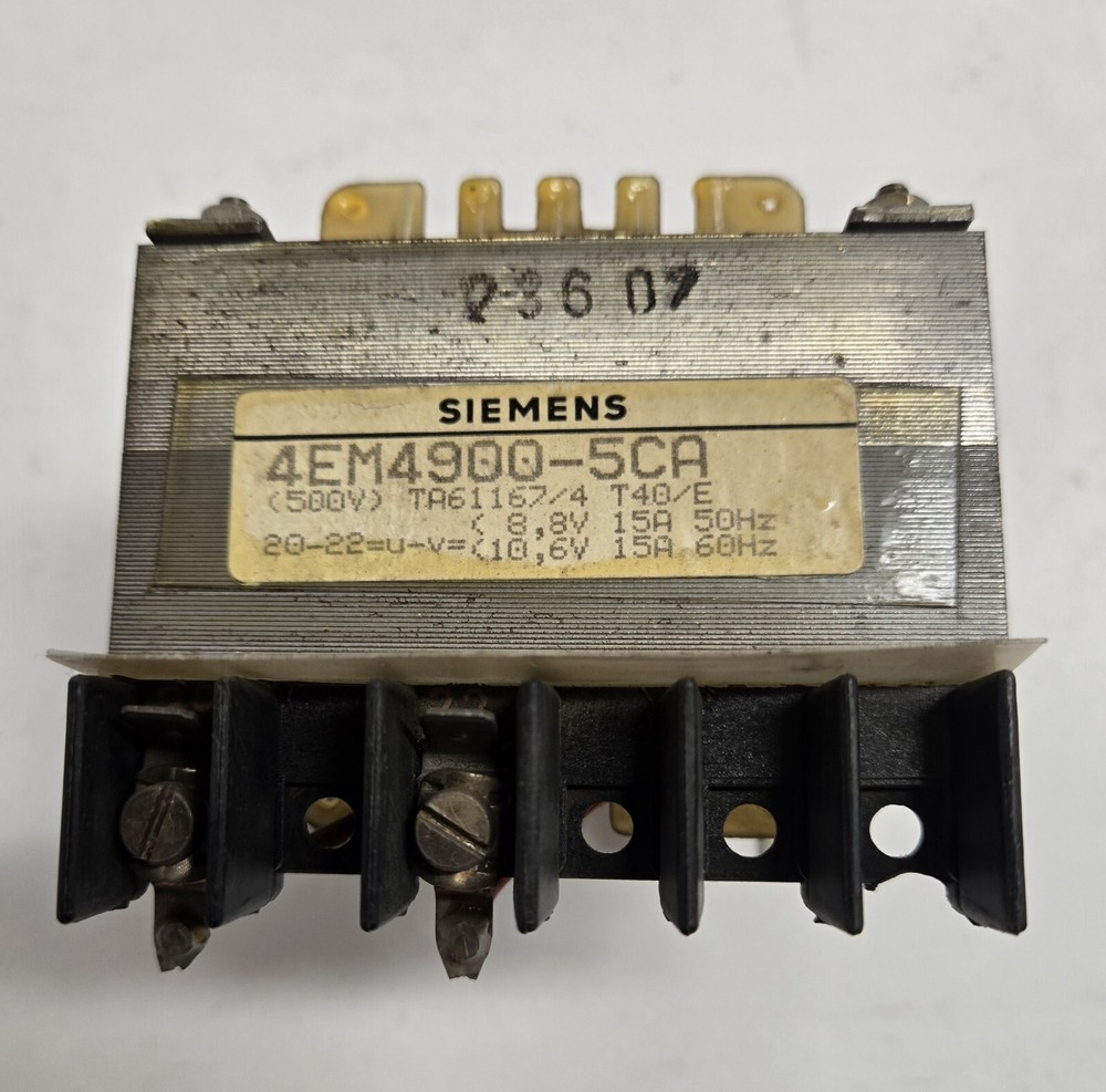SIEMENS 4EM4900-5CA TRANSFORMER.
