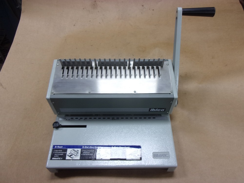 IBIMATIC Manual Hole Punch & Comb Paper Document Book Binding Machine Quartet
