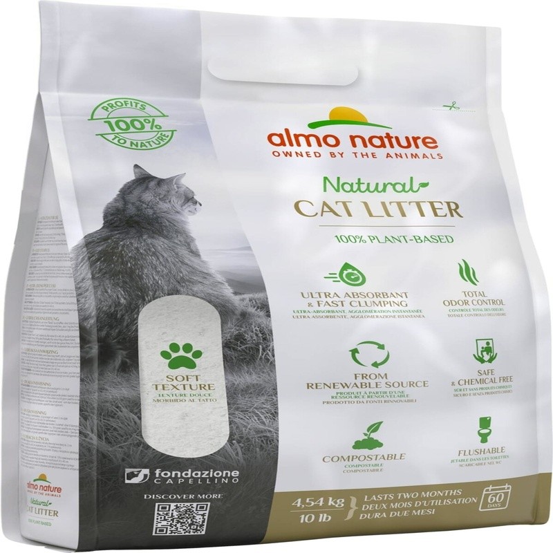 Plant Based Cat Litter Biodegradable Clumping Flushable Non Toxic Soft Texture