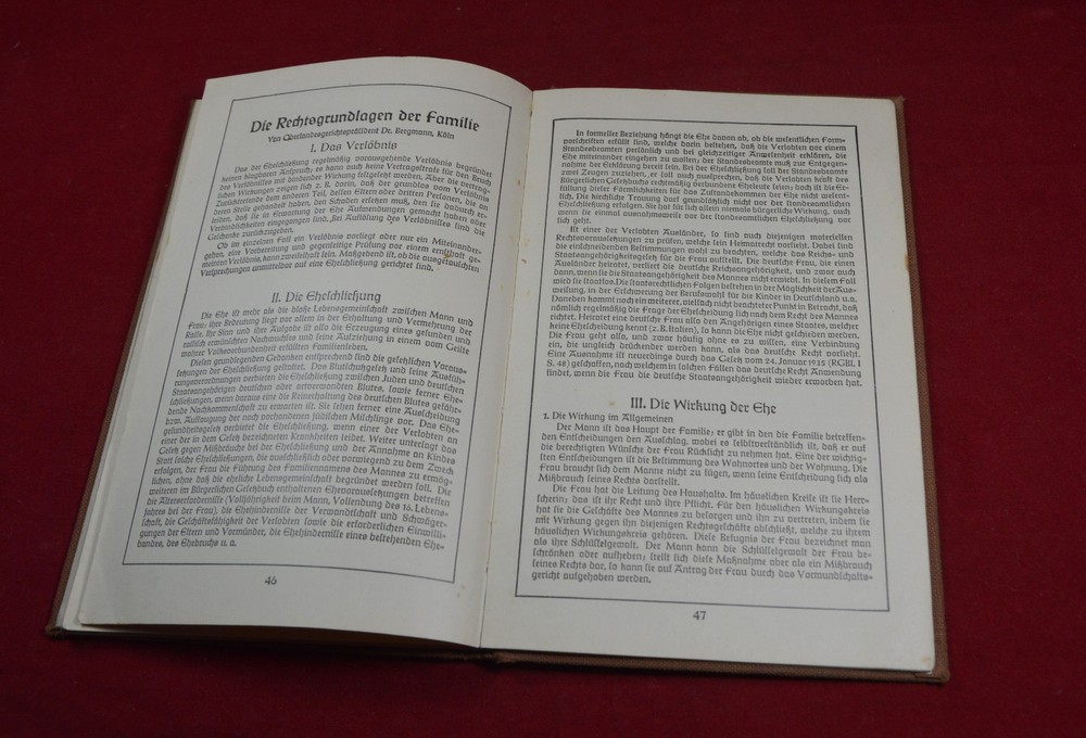 German WW2 Book Der AHNENPASS Proof Aryan certificate Document Original