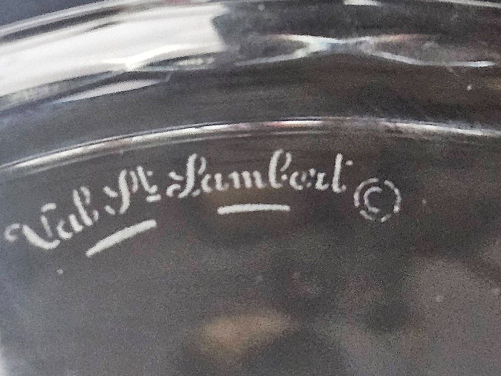 Val St Lambert wine coaster