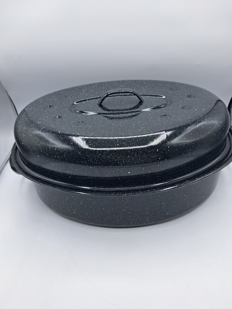18x13 Speckled Black Roasting Pan