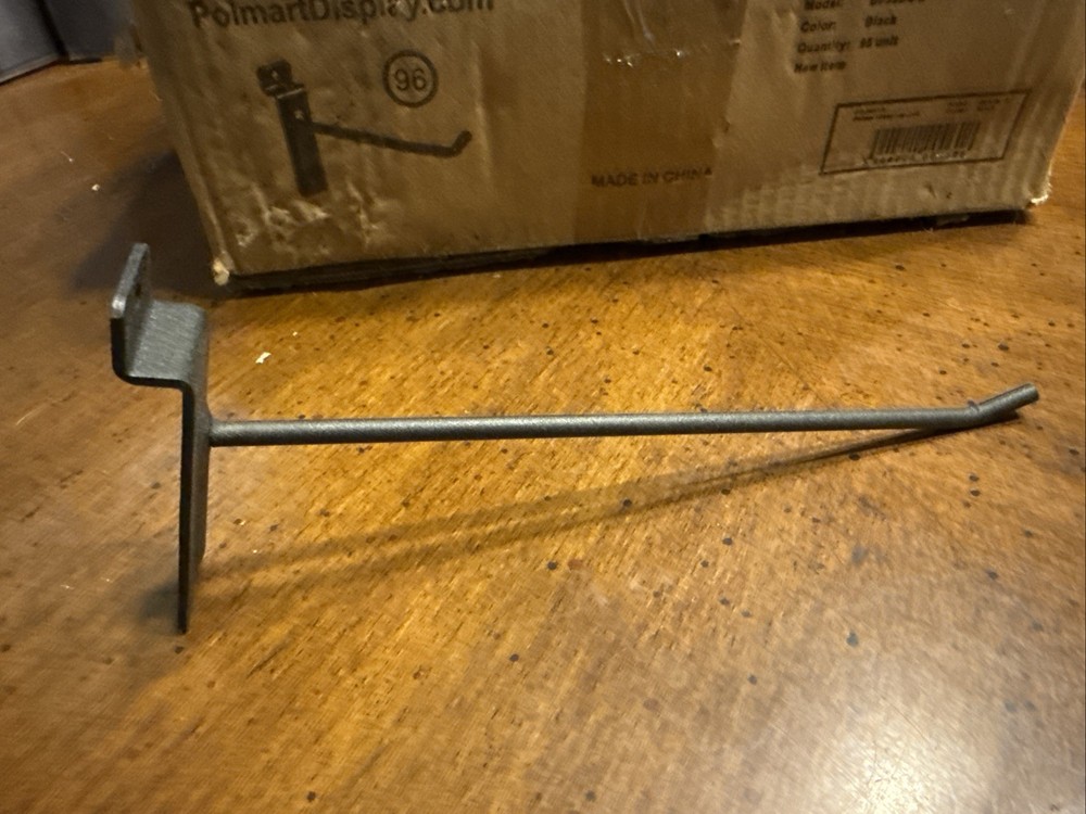 POLMART 8” Heavy Duty Slatwall Panel Hooks (pack of 96)