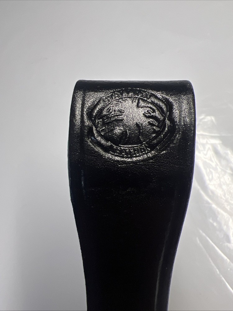 Stallion Leather Mini-Mag Flashlight Holder Open Top Black