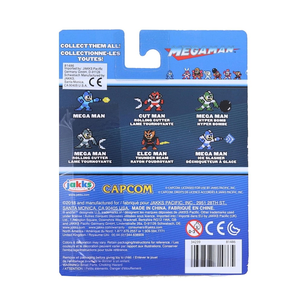 Mega Man 8 Bit Rolling Cutter 2.5" Action Figure One Size, Blue