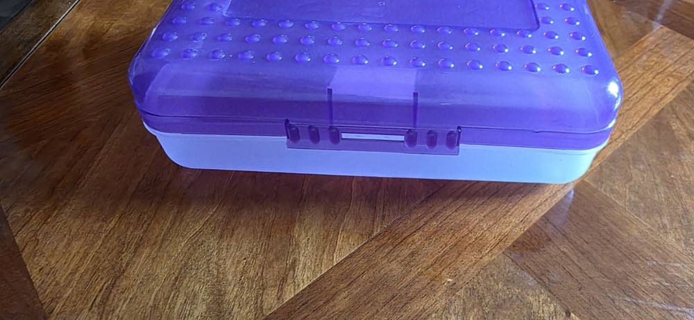 Vintage Y2K Spacemaker Pencil Box Plastic Storage Case X1