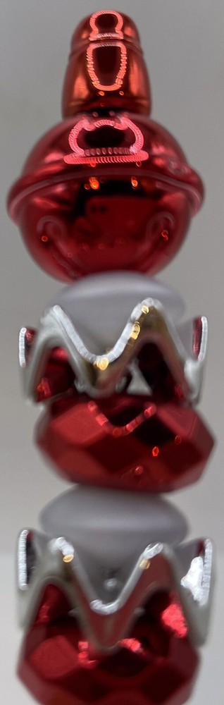 Beaded Ballpoint Pen,red Jingle Bell,(bell Does Not Jingle.)