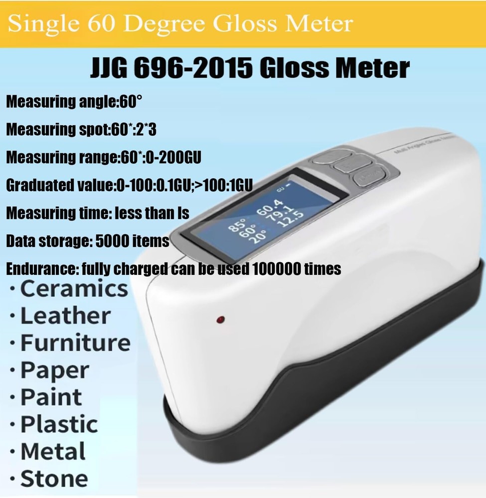 Small Aperture Gloss Meter with 60° 0~200GU for Plastic Electronics Hardware