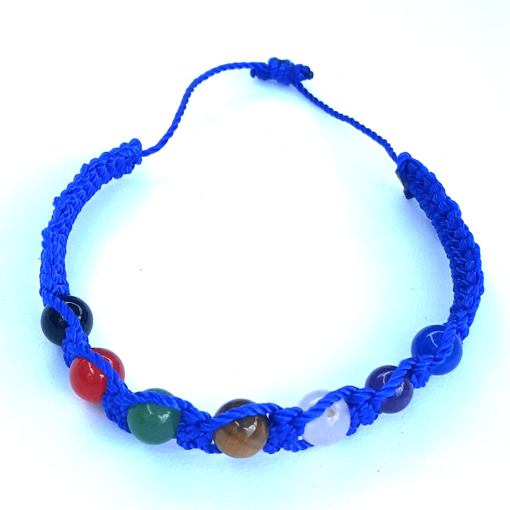 Protection Bracelets 7 Chakras in Blue String