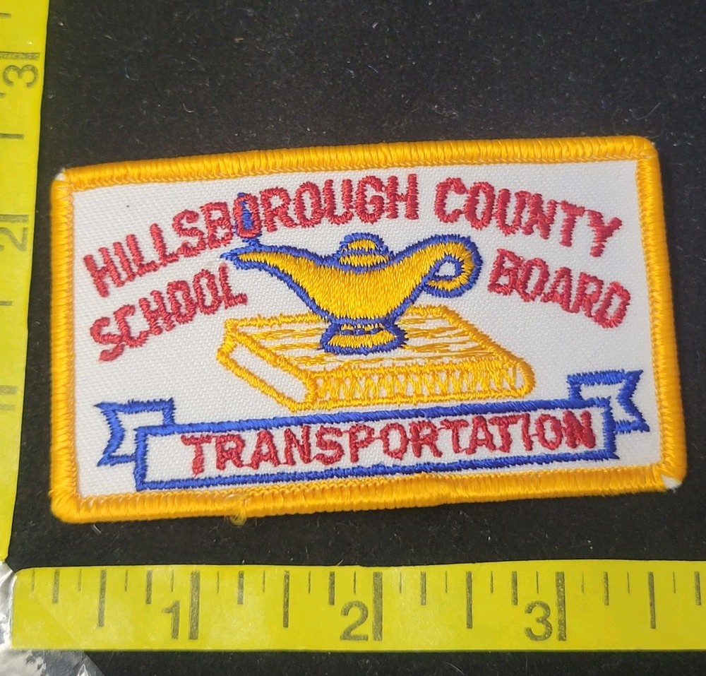 Hillsborough County School Board Transportation Embroidered Jacket Patch Logo