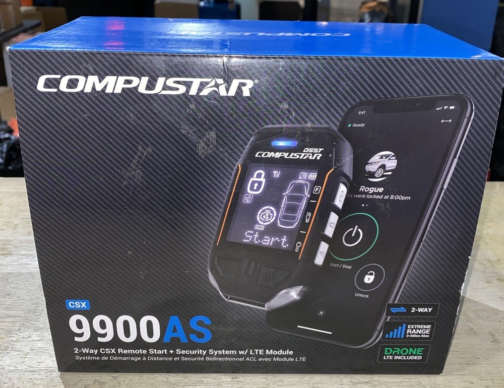Compustar CSX9900-AS 2-Way CSX Remote Start + Security Kit with Drone LTE Module