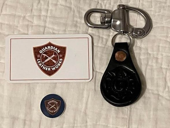 Firefighters Leather Pull Tab SCBA Mask Quick Release with Swivel Head - New