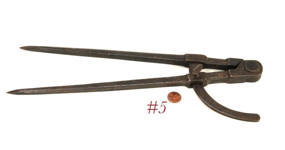 wrought iron LARGE BLACKSMITH CALIPER DIVIDER TOOLS thick heavy metal