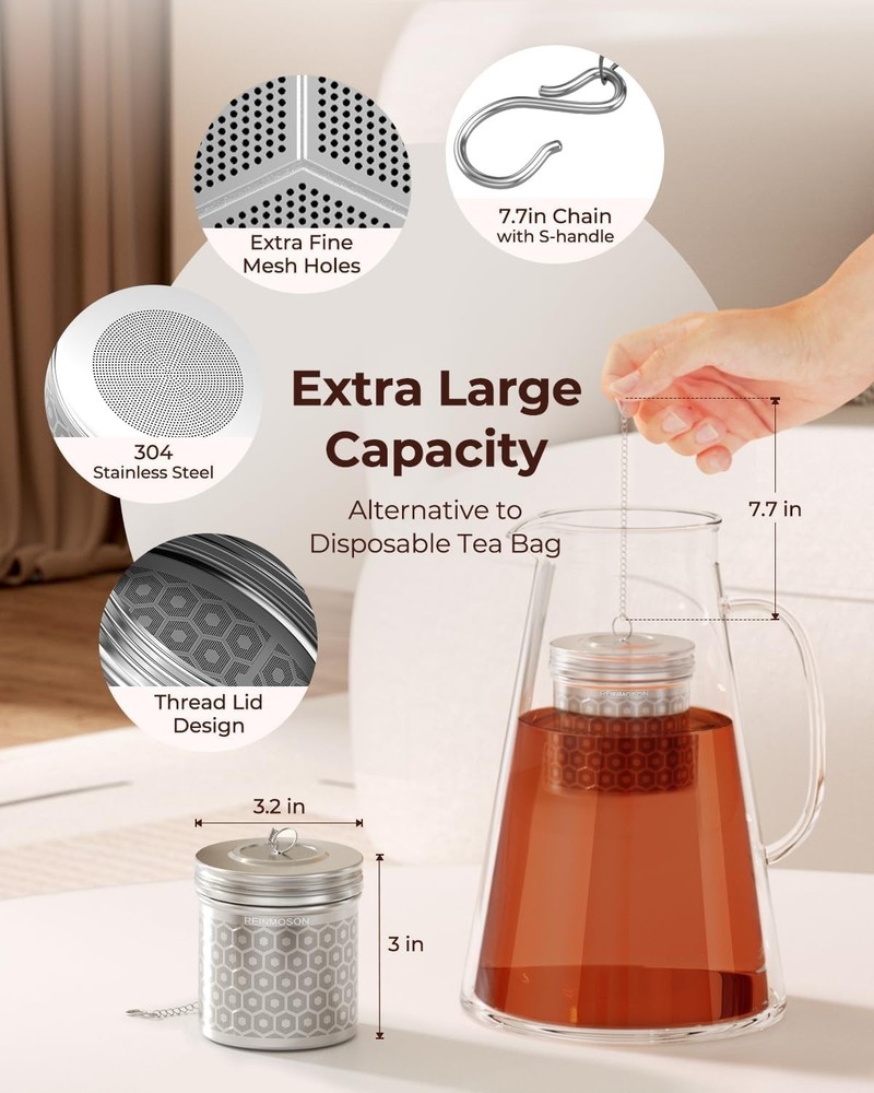 XL Tea Infuser & Spice Strainer Combo - 2 Pack