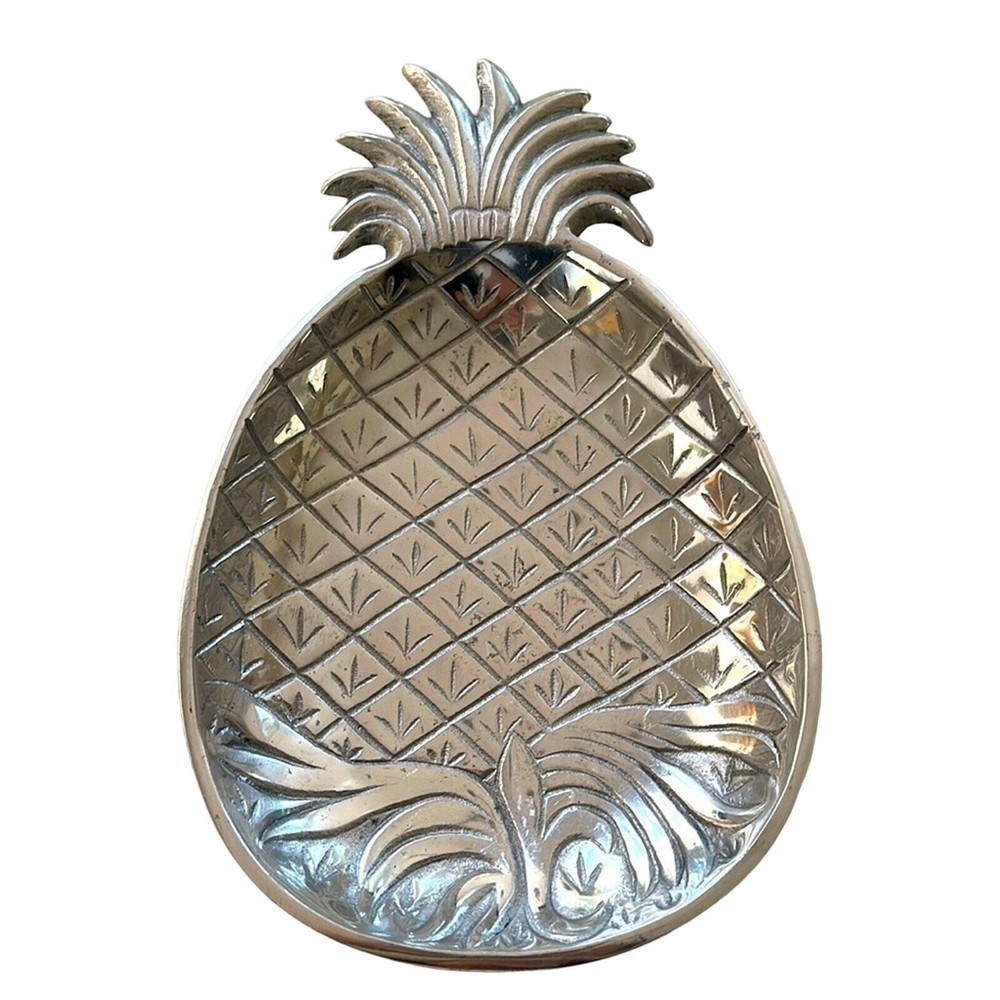 Pineapple Pewter/Metal Serving Bowl - So Fun!