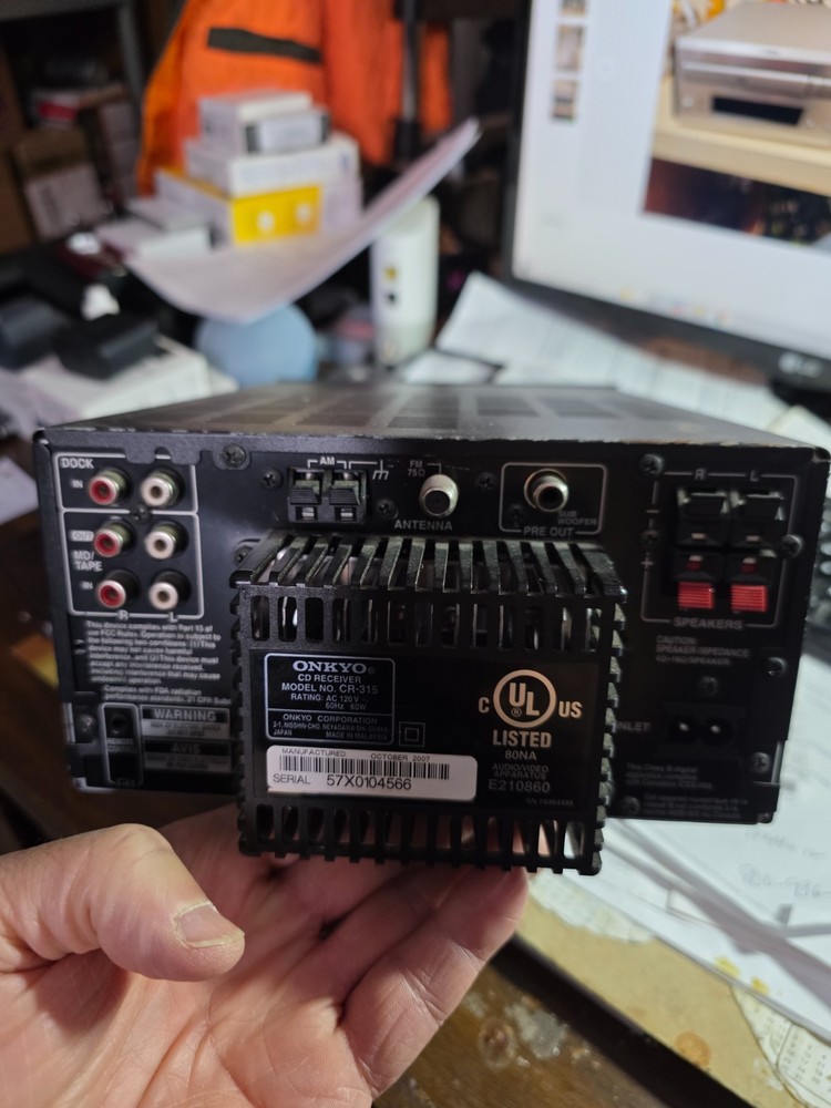 Onkyo CR-315 CD Stereo Shelf System Black Tested - Read Description