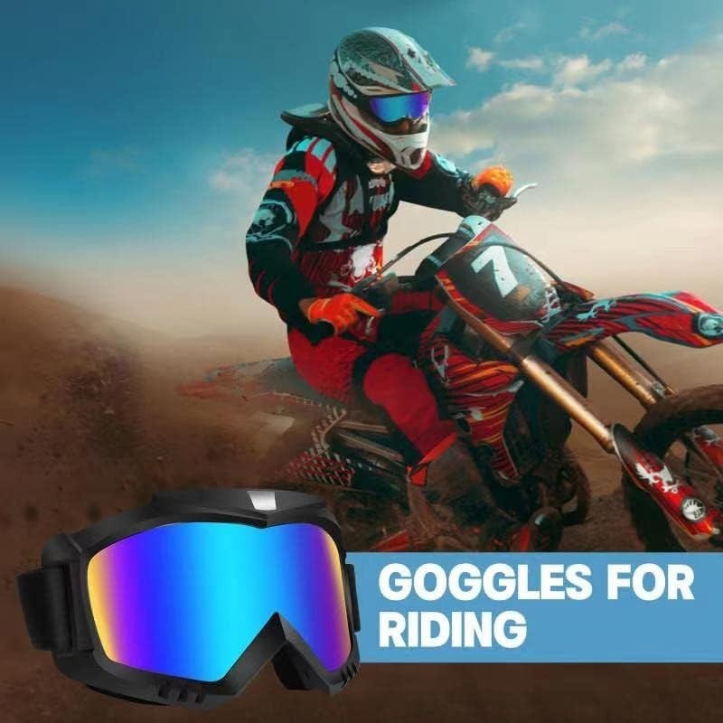 Multi-Purpose Windproof Racing Goggles for Motorcycling, Skiing & More - 2 Pack