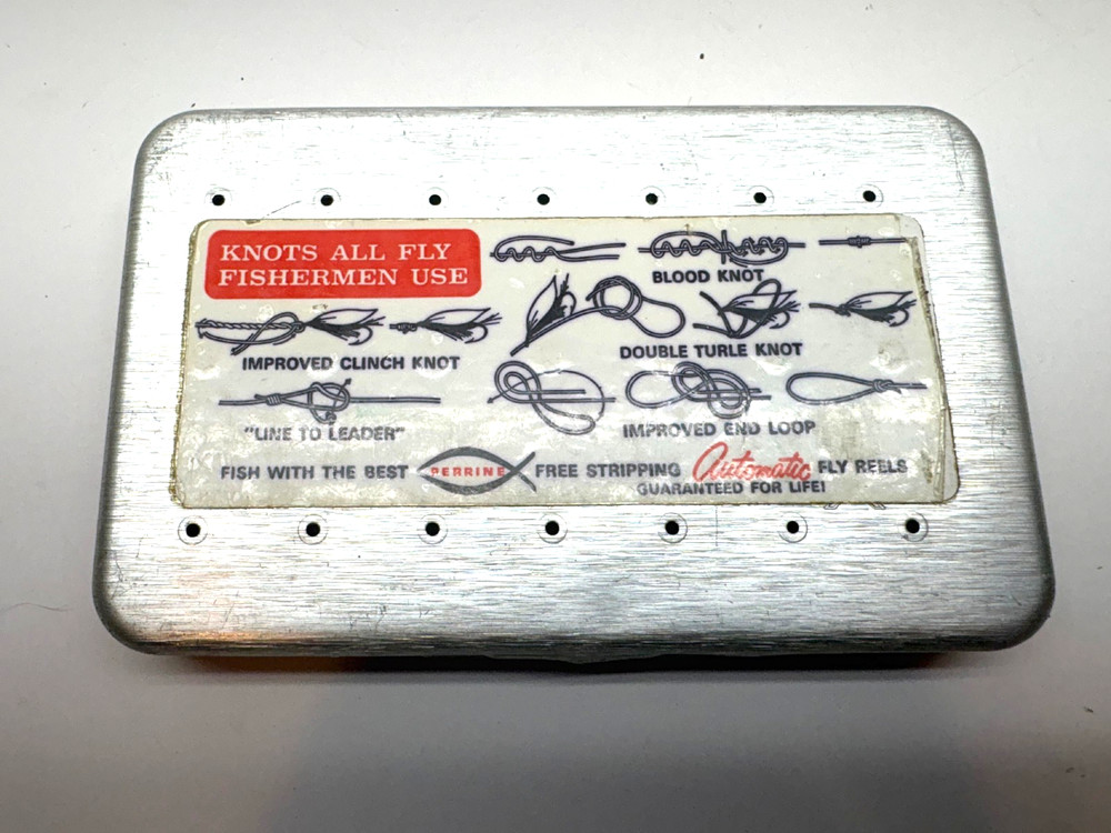 Vintage Perrine #92 Aluminum Fly Box